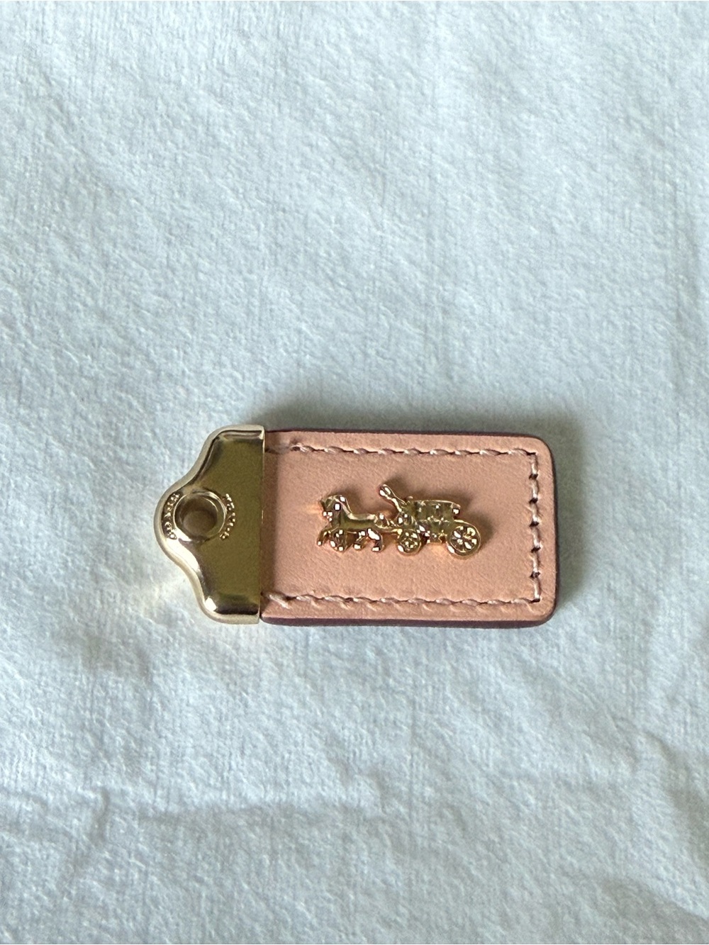 Coach 1941 Heritage hangtag Peach & Tan